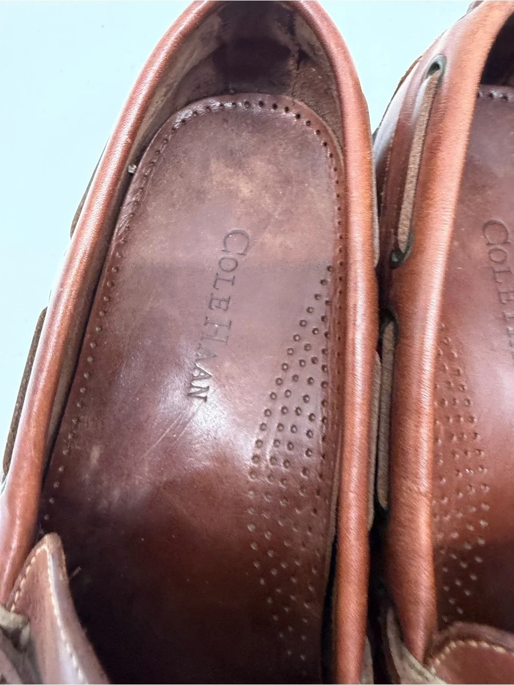Cole Haan Men’s Tan Leather Moccasin Loafers